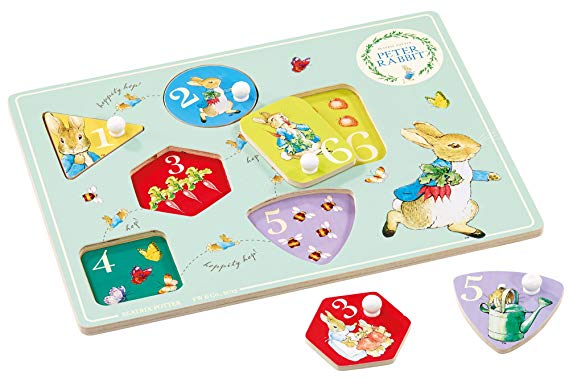 Peter Rabbit Wooden Peg Puzzle - Rainbow Designs