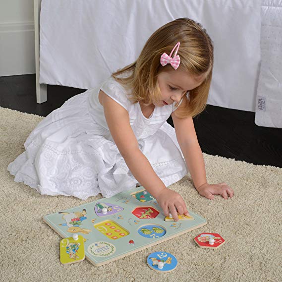Peter Rabbit Wooden Peg Puzzle - Rainbow Designs - Image 2