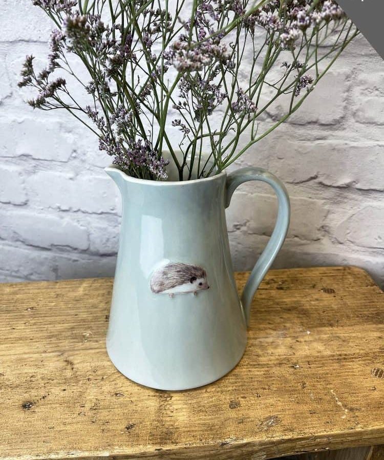 Stoneware Embossed Hedgehog Jug