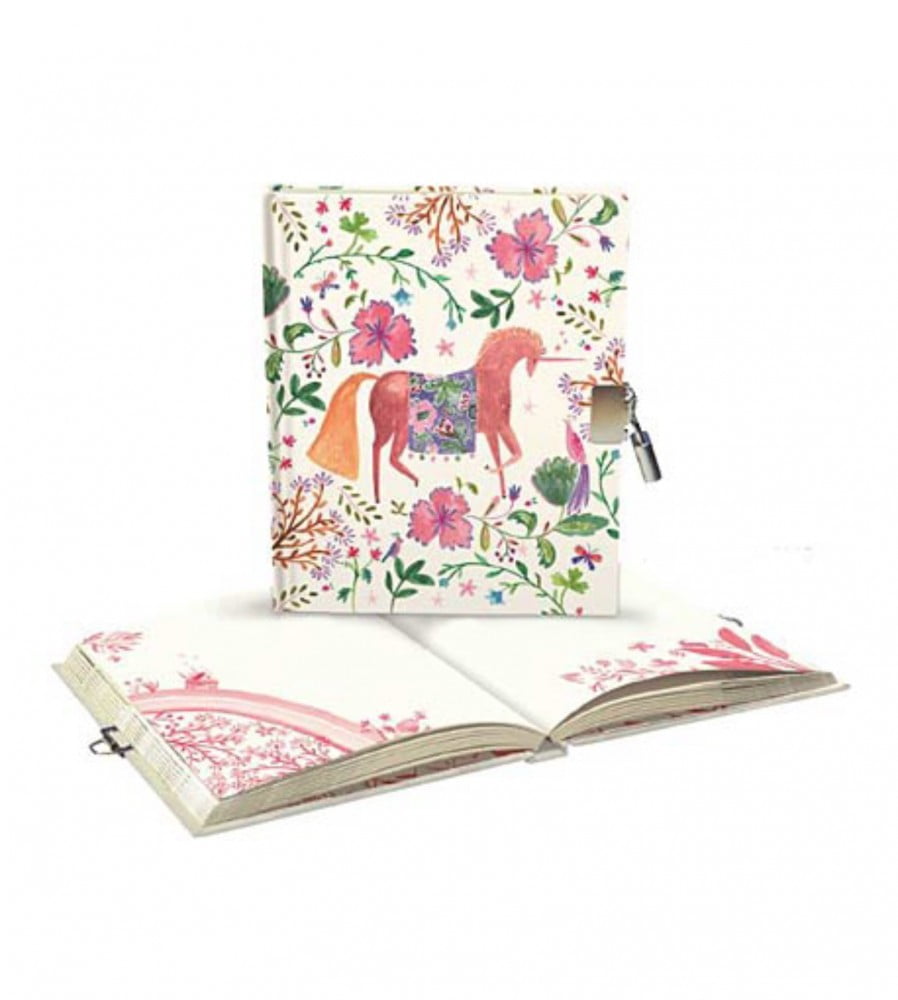 Over The Rainbow Lockable Notebook - Unicorn - Roger La Borde