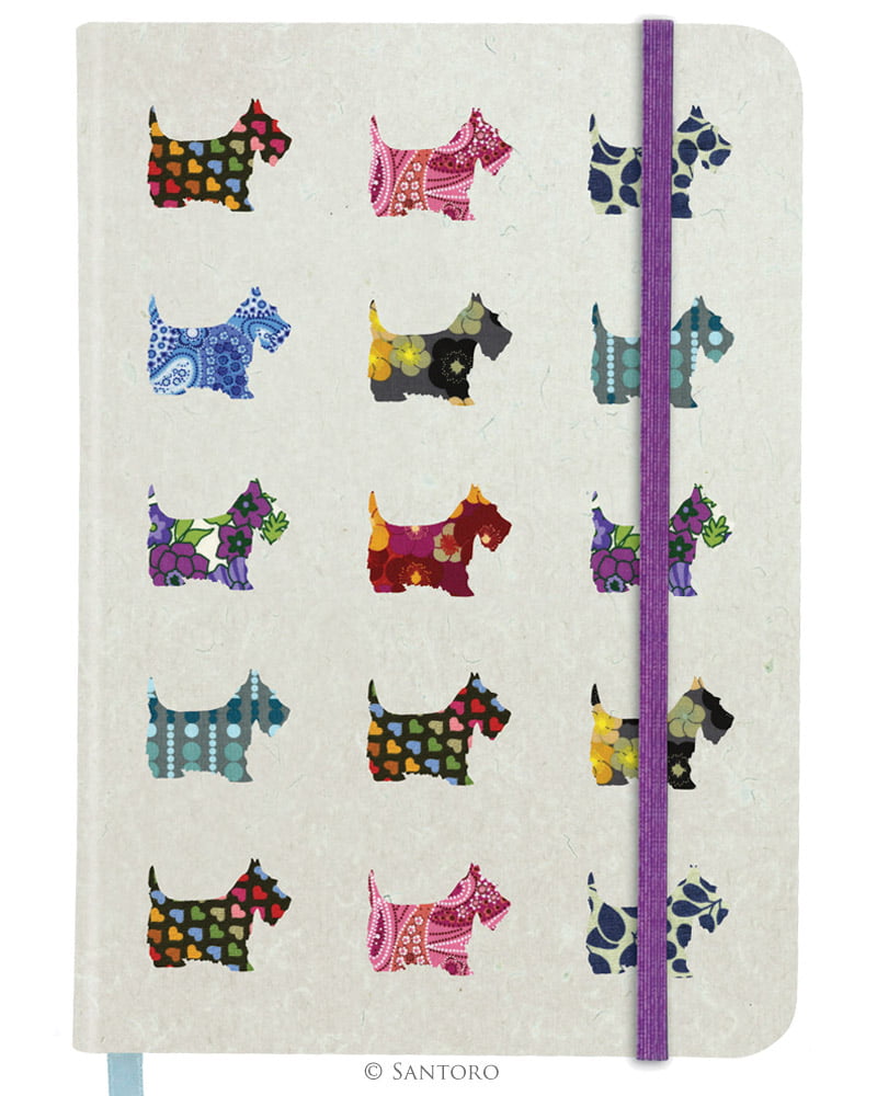 Santoro Eclectic Hardcover Notebook - Scottie Dogs - Image 2