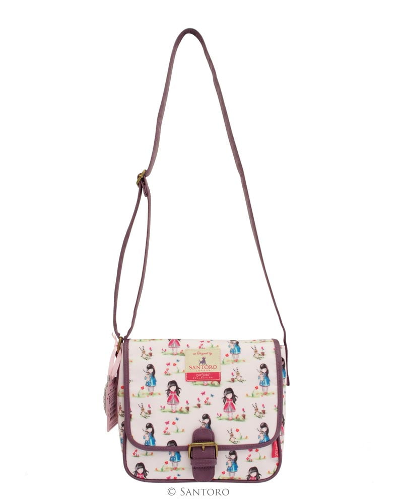 Gorjuss Coated Saddle Bag - Pastel Pattern Print Ladybird - Image 2