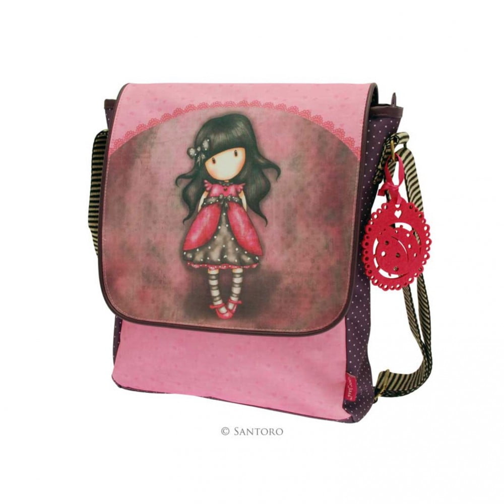 Gorjuss Tall Shoulder Bag with Tablet Pocket - Ladybird
