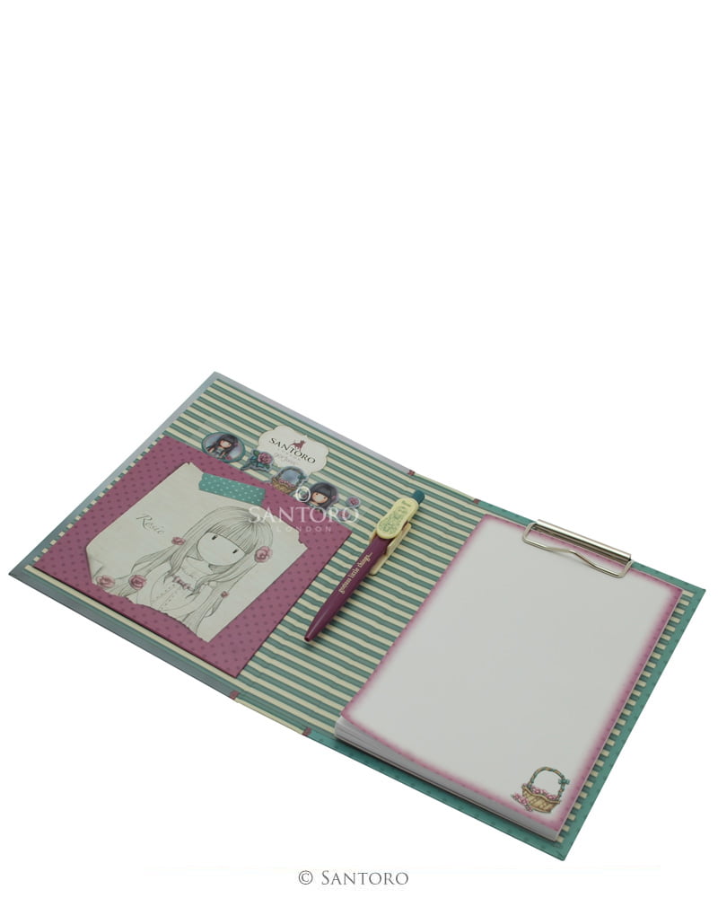 Gorjuss Rosie Clip Pad Stationery Set - Santoro - Image 2