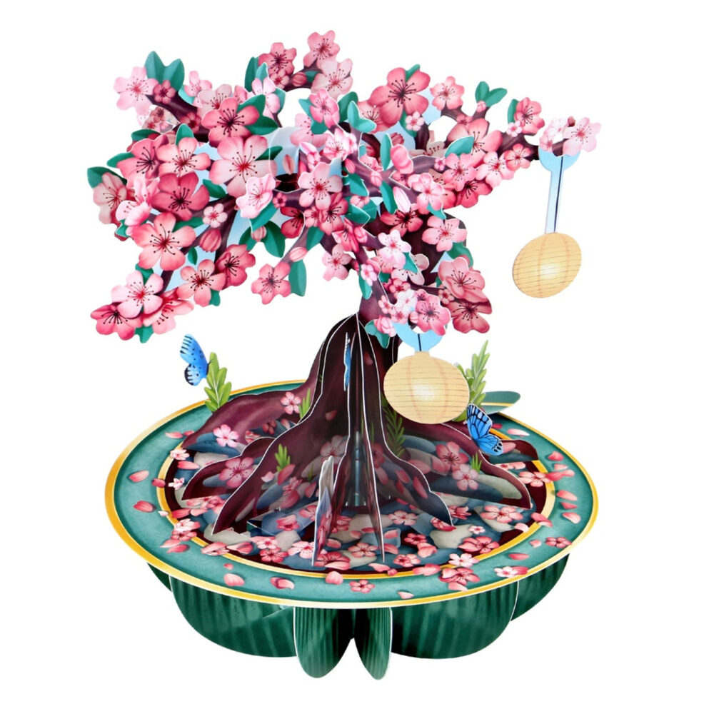 Santoro Cherry Blossom Tree Pirouettes 3D Pop-Up Card - Greetings and Birthday Card - Image 2