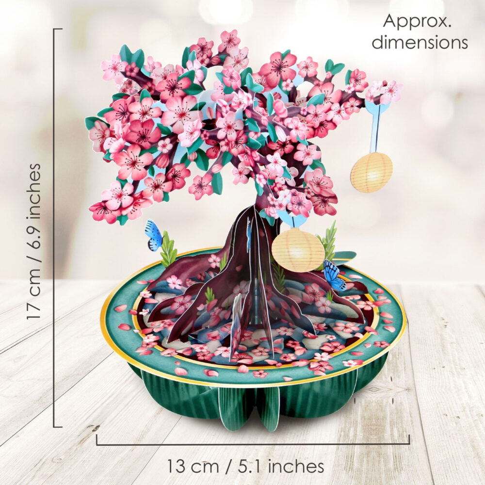 Santoro Cherry Blossom Tree Pirouettes 3D Pop-Up Card - Greetings and Birthday Card - Image 5