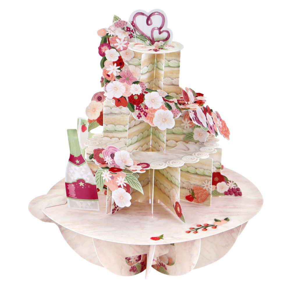 Santoro Cut The Cake Pirouettes 3D Pop-Up Card - Greetings or Wedding or Anniversary Card - Image 3