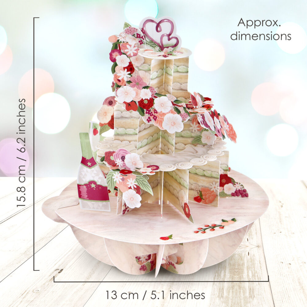 Santoro Cut The Cake Pirouettes 3D Pop-Up Card - Greetings or Wedding or Anniversary Card - Image 6