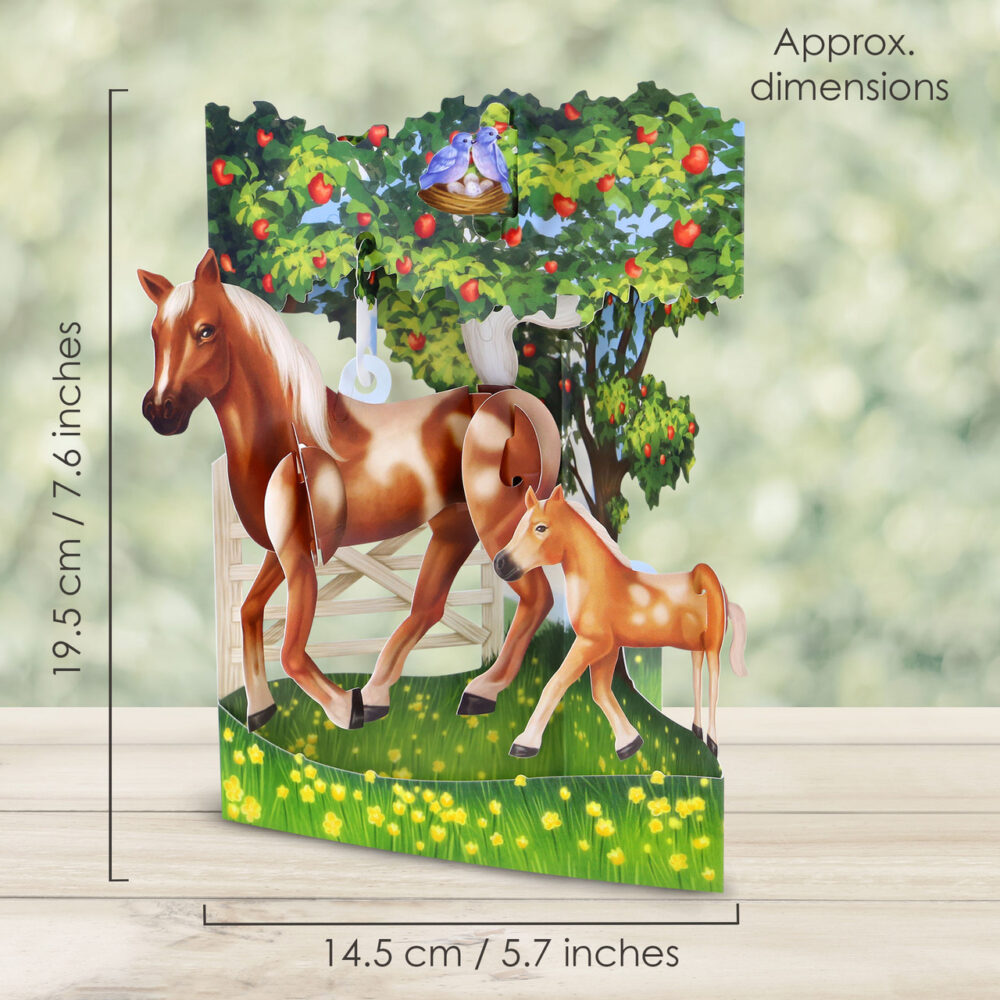 Santoro Horse and Foal 3D Pop-Up Swing Card - Greetings and Birthday Card - Image 5