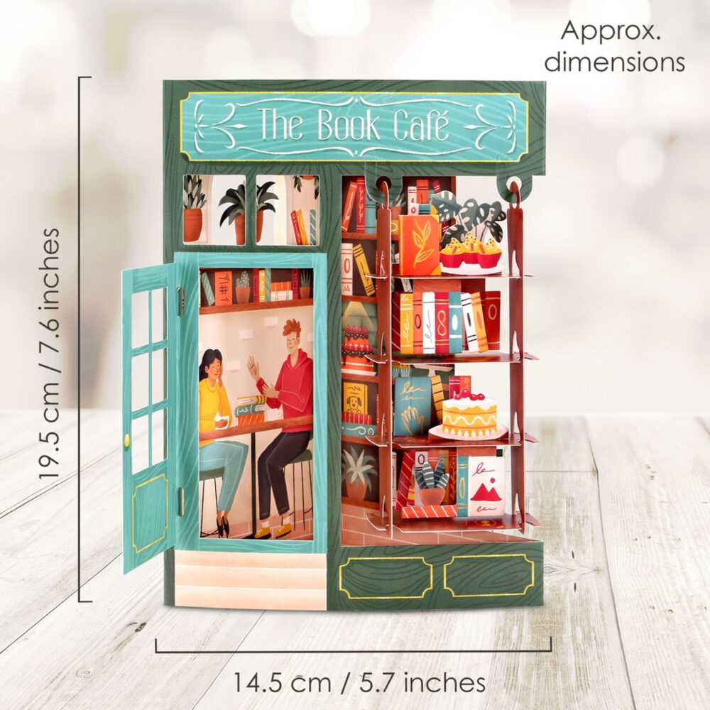 Santoro The Book Cafe 3D Pop-Up Swing Card - Greetings and Birthday Card - Image 2