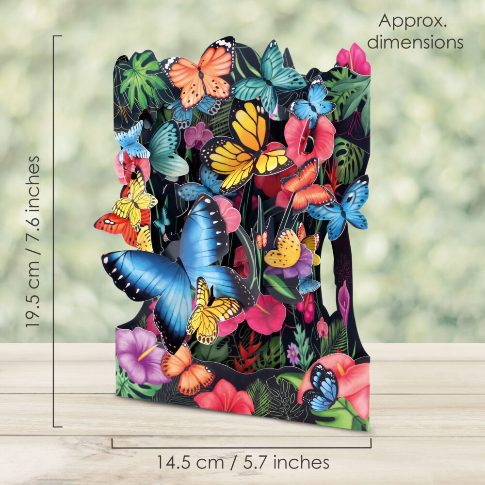 Santoro Tropical Butterflies 3D Pop-Up Swing Card - Greetings and Birthday Card - Image 5