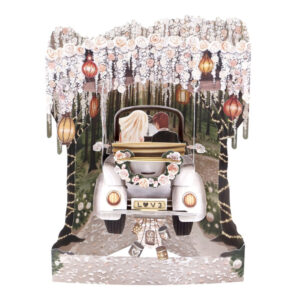 Santoro Wedding Car 3D Pop-Up Swing Card - Love Forever