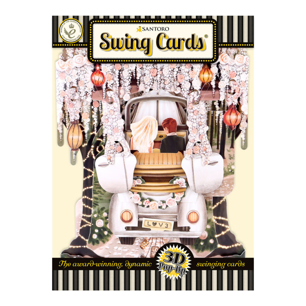 Santoro Wedding Car 3D Pop-Up Swing Card - Love Forever - Image 3