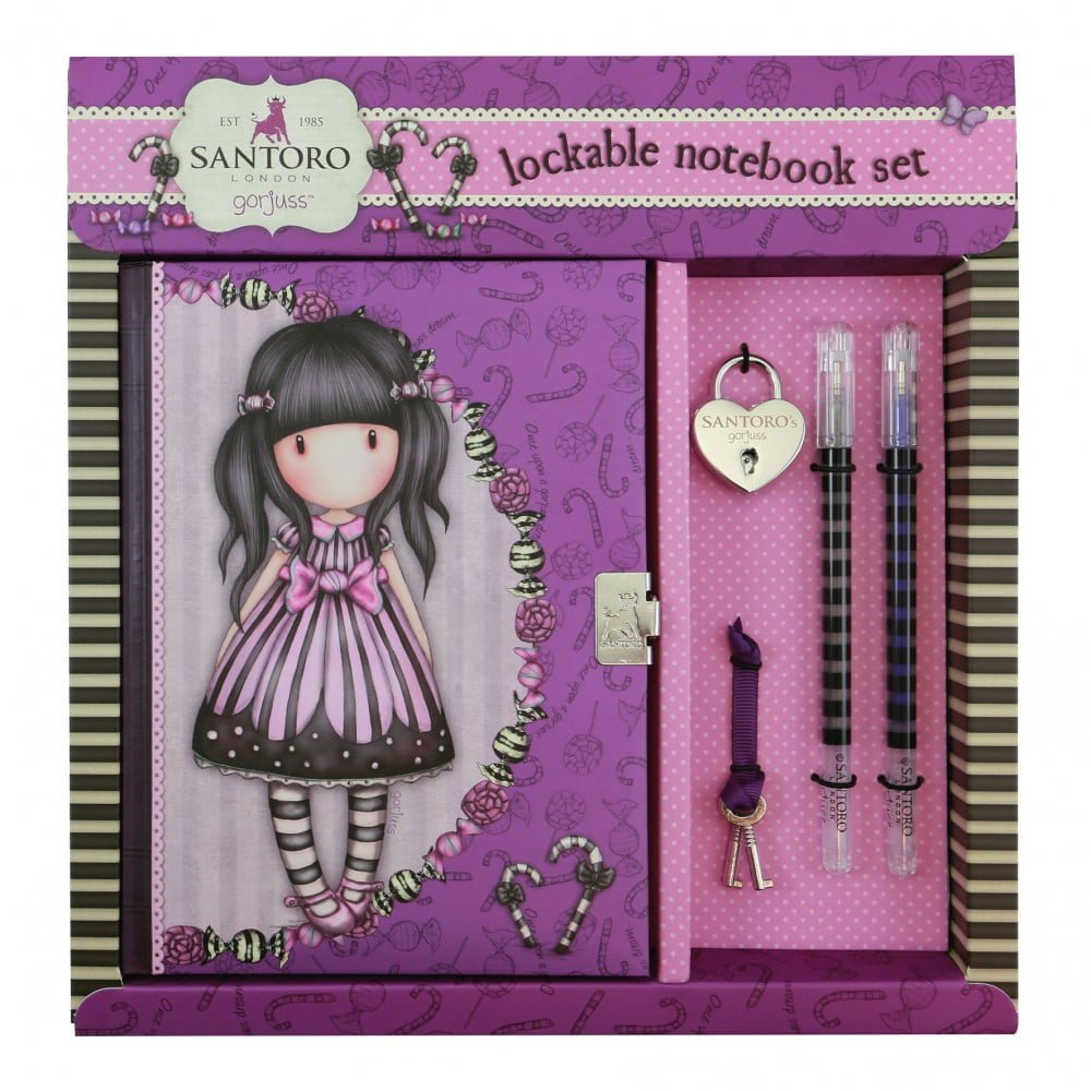 Gorjuss Lockable Notebook Set - Sugar And Spice