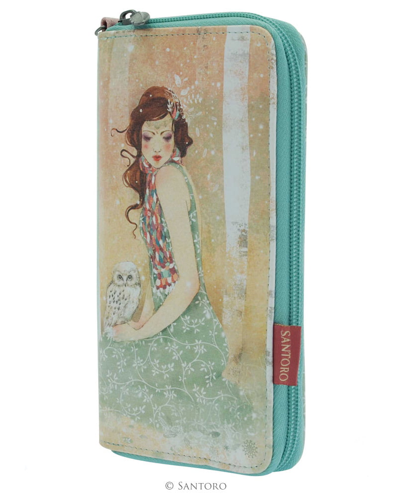 Large Zip Wallet - Mademoiselle Snow, Santoro's Willow - Image 2