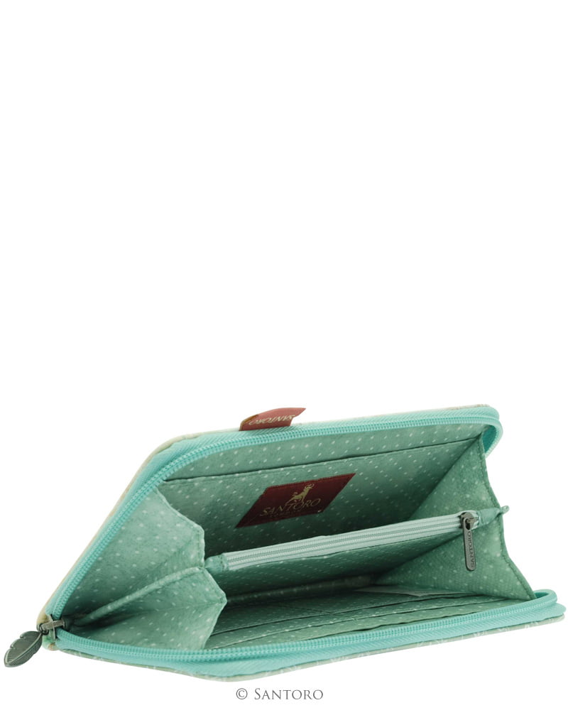 Large Zip Wallet - Mademoiselle Snow, Santoro's Willow - Image 4