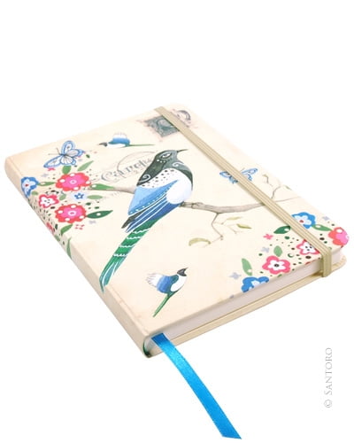 Santoro Eclectic Hardcover Notebook - Black Headed Bird Study
