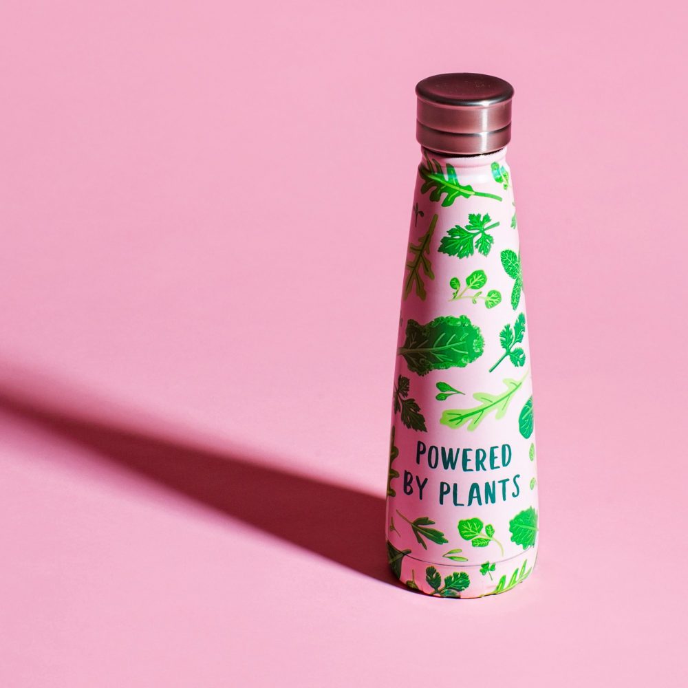 Powered By Plants Steel Water Bottle - Sass and Belle - Image 2