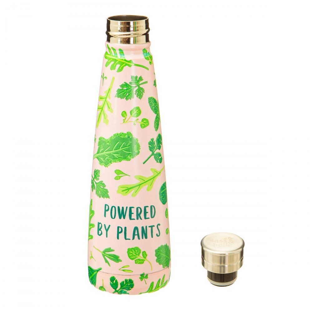 Powered By Plants Steel Water Bottle - Sass and Belle - Image 3
