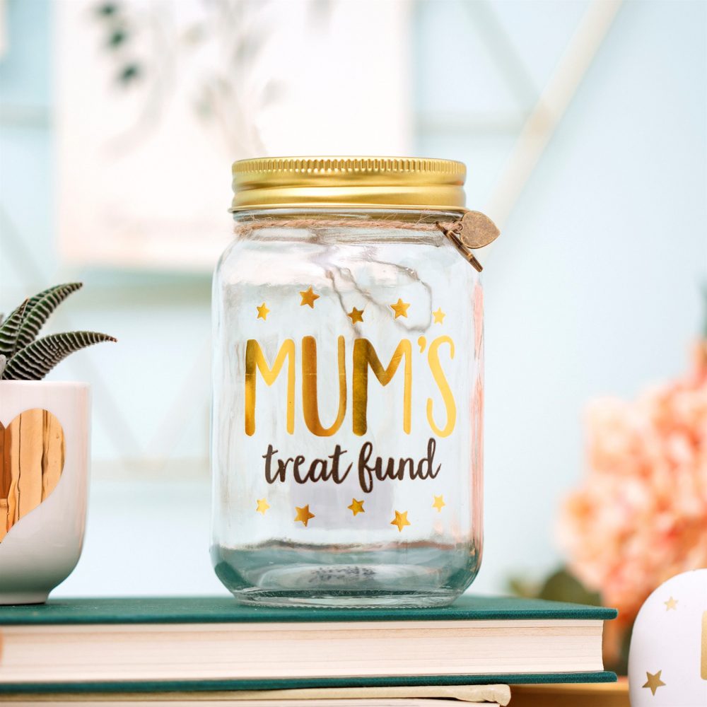 Mum's Treat Fund Money Jar - Sass and Belle