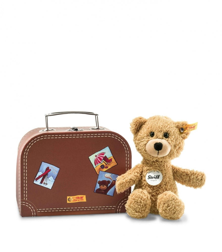 Sunny Teddy Bear in Suitcase Plush, Beige - Steiff EAN 113390