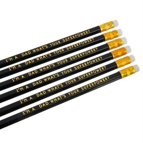 'I'm a DAD What's Your Super Power?' Pencils Pack of 6 - Sass and Belle - Image 2