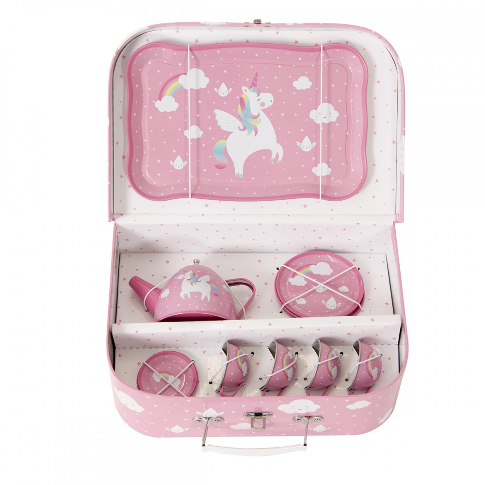 Unicorn Picnic Box Tea Set - Sass and Belle