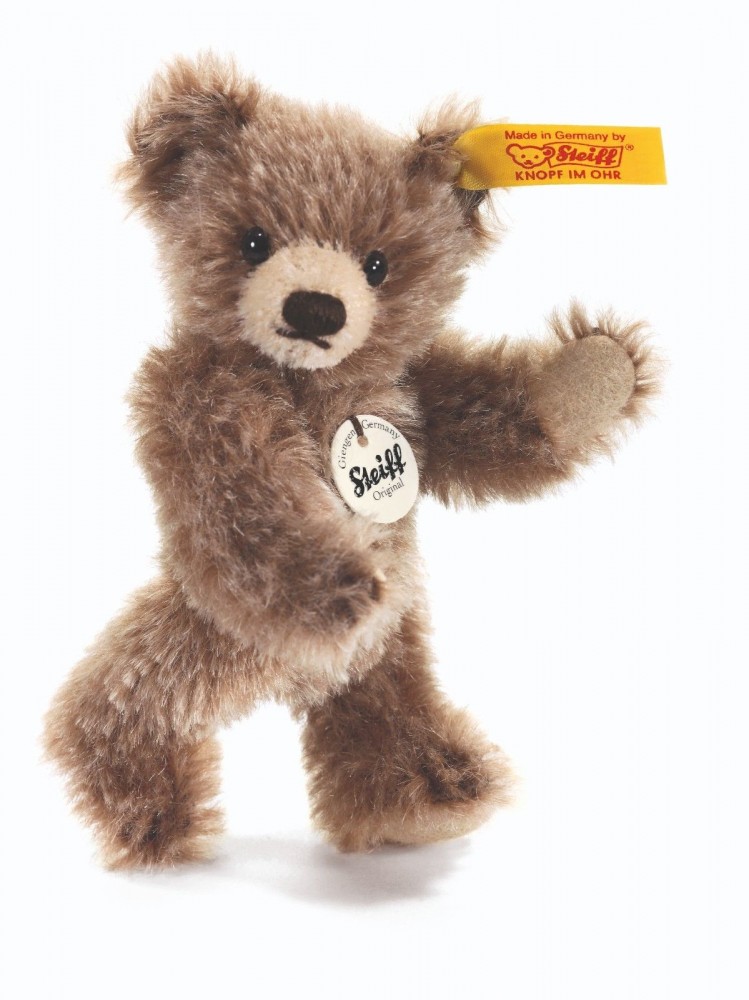 Steiff Classic Mini Jointed Teddy Bear Tipped, Brown - EAN 009167