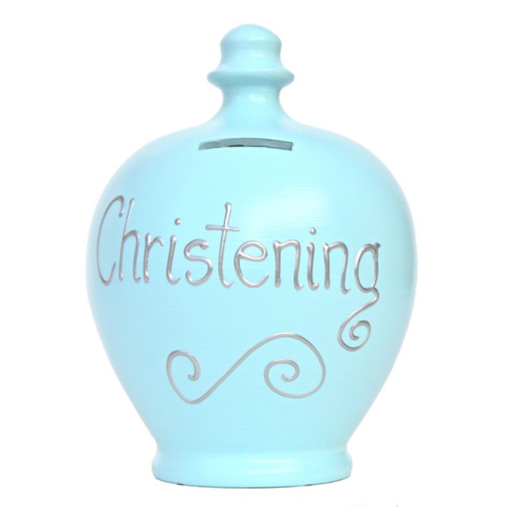 Terramundi Money Pot - Christening, Pale Blue