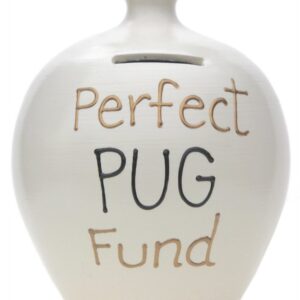 Terramundi Money Pot - Perfect Pug Fund, White