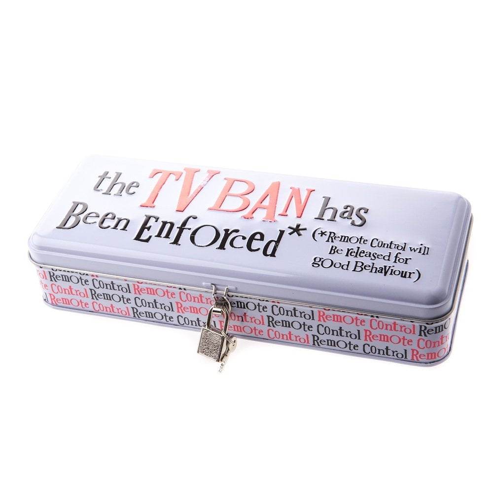 TV Ban Lockable Tin - The Bright Side