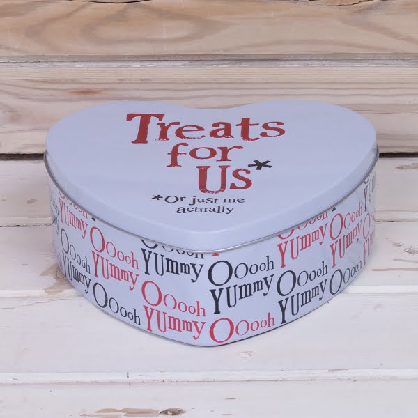 'Treats For Us, Or Just Me Actually' Heart Shaped Tin - The Bright Side - Image 3
