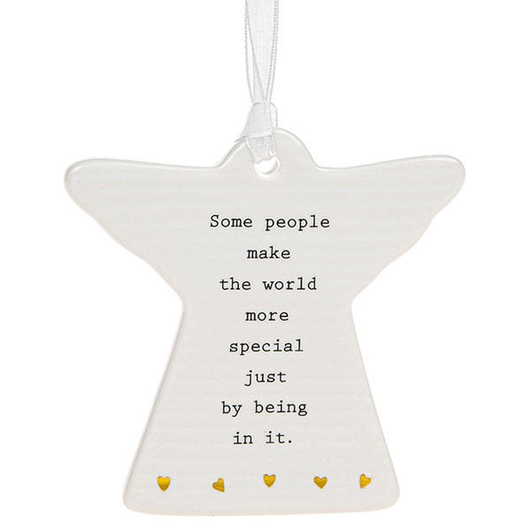 'Some People Make The World More Special Just By Being In It' Ceramic Guardian Angel Hanging Plaque - Thoughtful Words