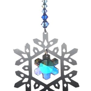 Crystal Radiance - Pure Radiance Small Snowflake - Royal Blue - Swarovski Crystal Rainbow Maker Sun Catcher