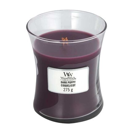 WoodWick Dark Poppy Medium Hourglass Candle, 275g