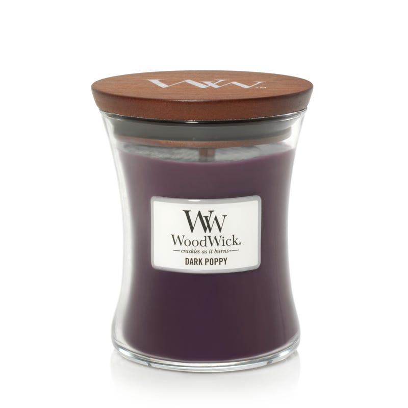 WoodWick Dark Poppy Medium Hourglass Candle, 275g - Image 2