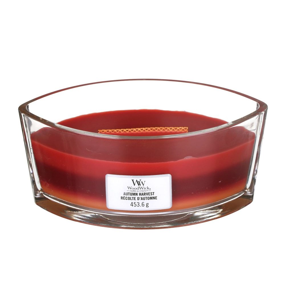 WoodWick HearthWick Trilogy Autumn Harvest Ellipse Candle, 453g
