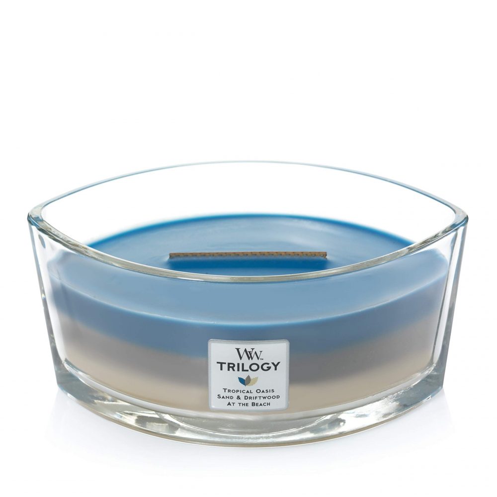 WoodWick HearthWick Trilogy Nautical Escape Ellipse Candle, 453g
