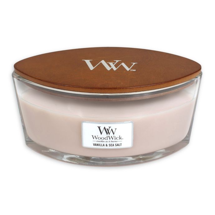 WoodWick HearthWick Vanilla and Sea Salt Ellipse Candle, 453g - Image 2