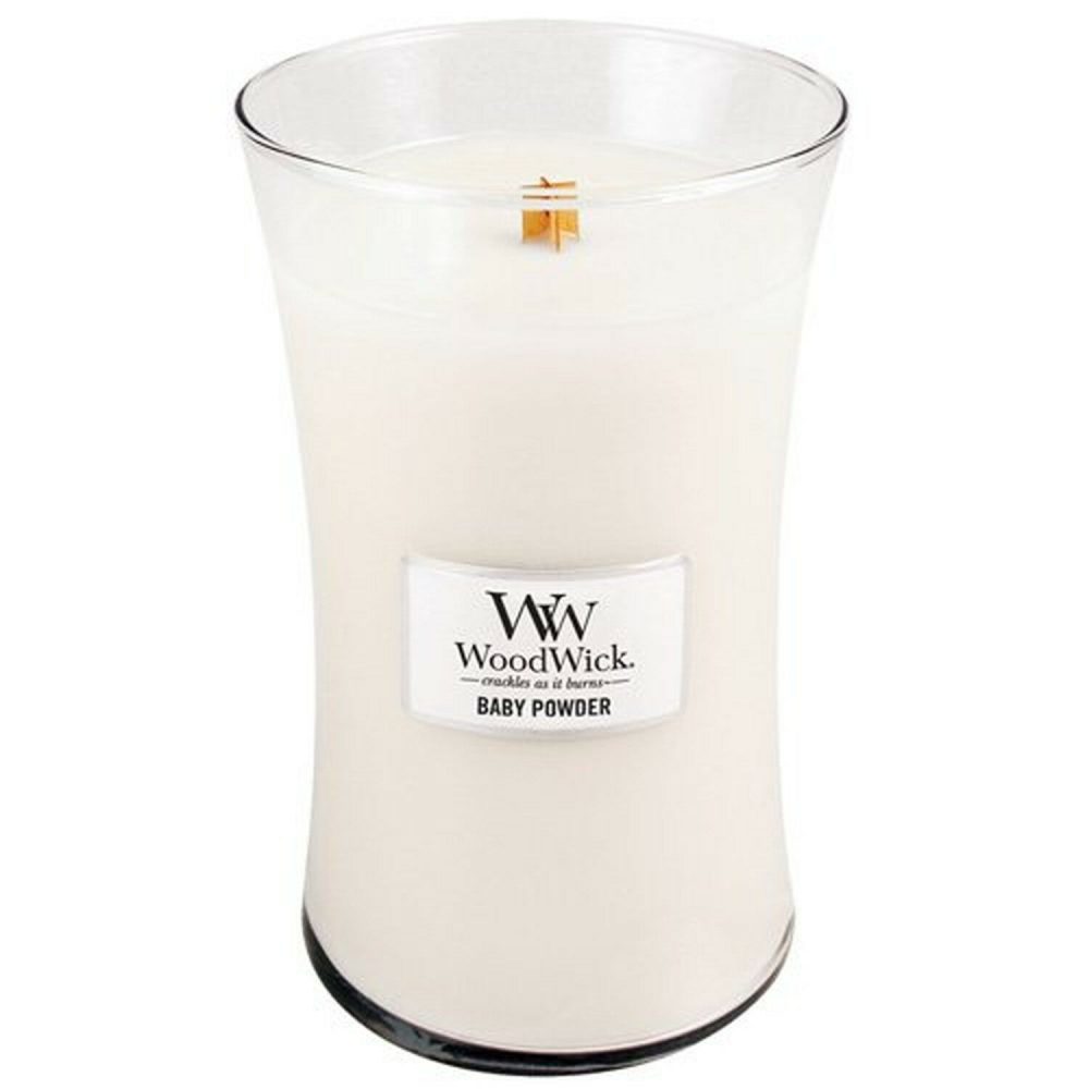 WoodWick Baby Powder Large Hourglass Candle, 604g