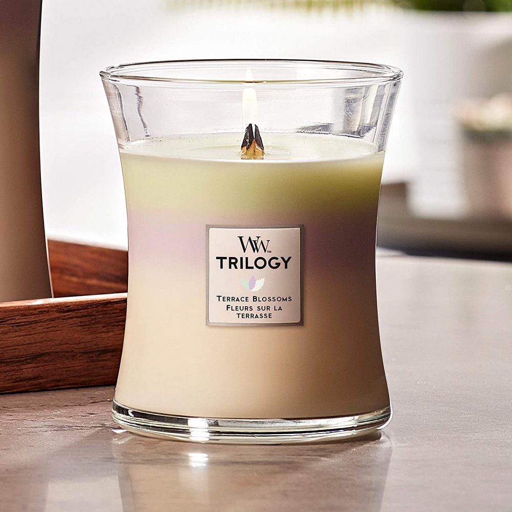 WoodWick Terrace Blossoms Trilogy Medium Hourglass Candle, 275g - Image 2