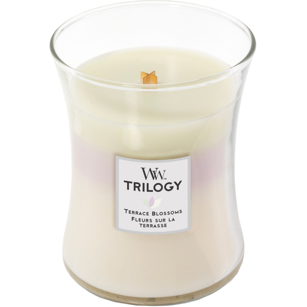 WoodWick Terrace Blossoms Trilogy Medium Hourglass Candle, 275g