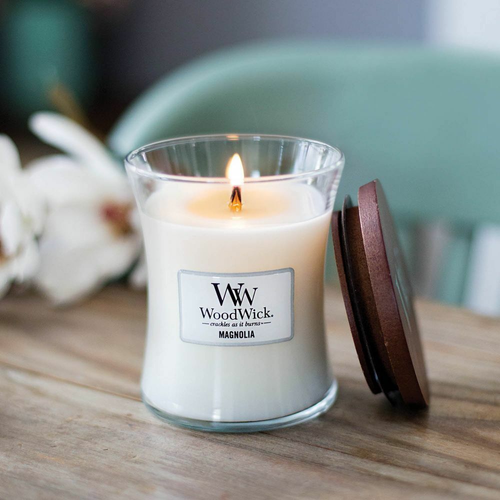 WoodWick Magnolia Medium Hourglass Candle, 275g - Image 2