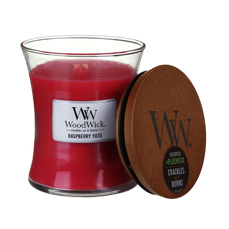 WoodWick Raspberry Yuzu Medium Hourglass Candle, 275g
