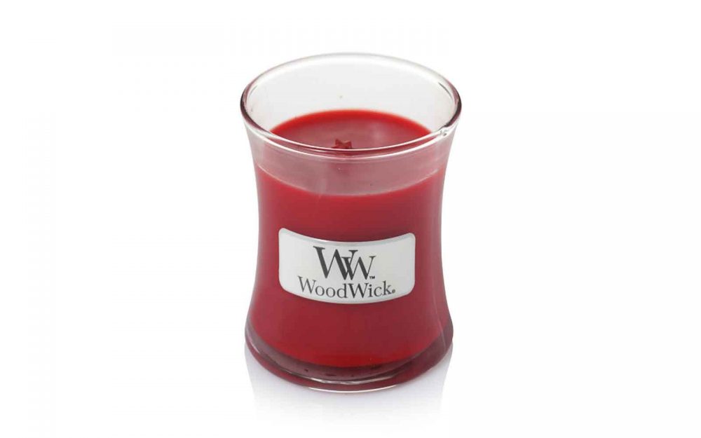WoodWick Radish and Rhubarb Mini Hourglass Candle, 85g