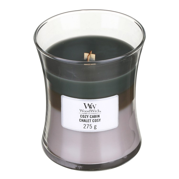 WoodWick Cozy Cabin Trilogy Medium Hourglass Candle, 275g