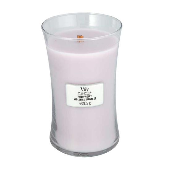 WoodWick Wild Violet Large Hourglass Candle, 604g