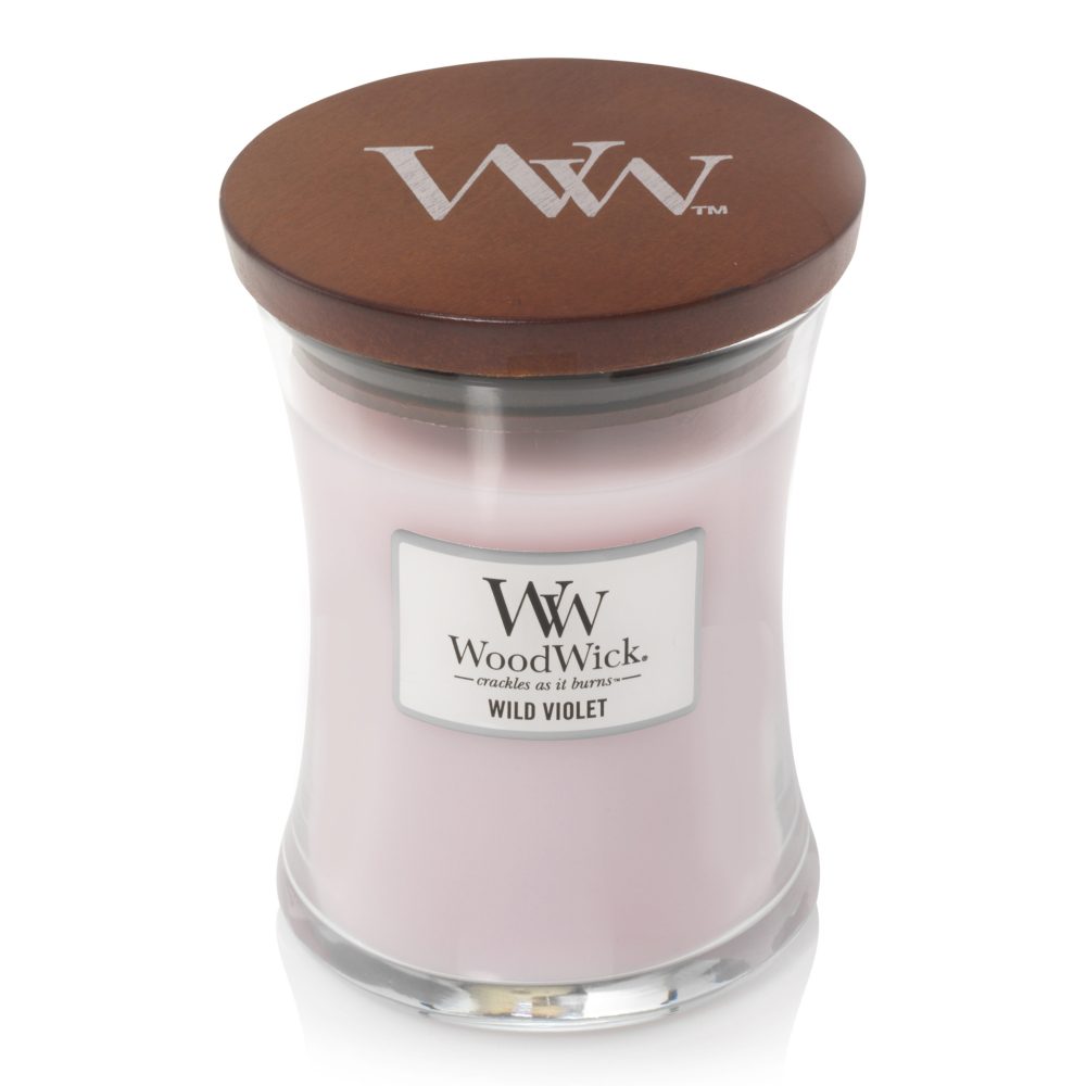 WoodWick Wild Violet Medium Hourglass Candle, 275g - Image 2