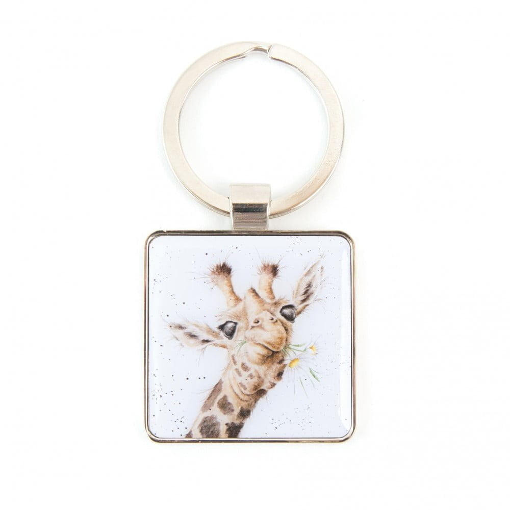 Flowers Giraffe Keyring - Wrendale Designs