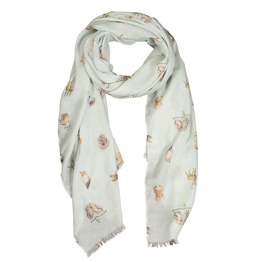 Green Leaping Hare Scarf - Wrendale Designs - Image 5